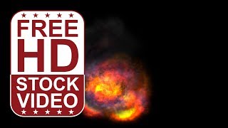 Details Free Stock Videos – Visual Effects fire burning with grey black smoke on black background 2D Guide