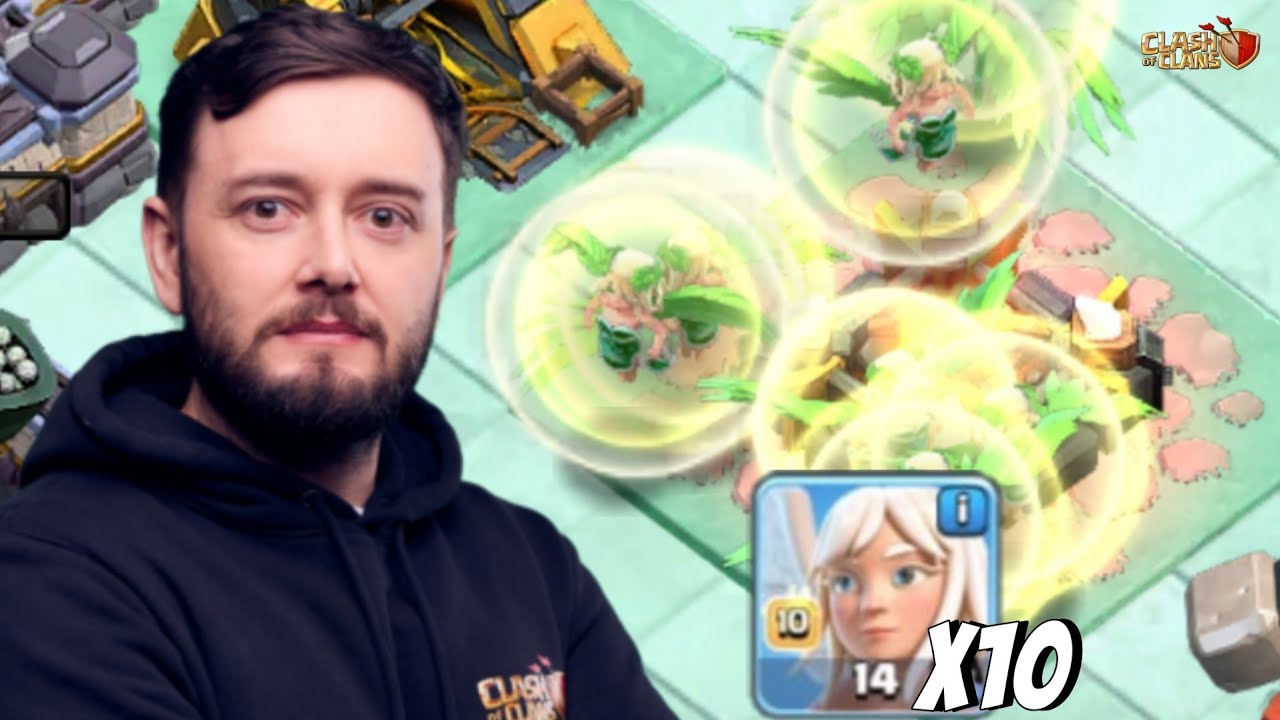 O NOVO ATAQUE COM 10 CURADORAS NO CLASH OF CLANS !