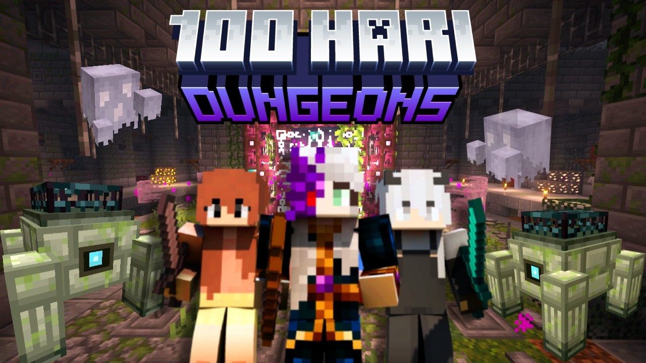100 Hari Minecraft Mencari Dungeon