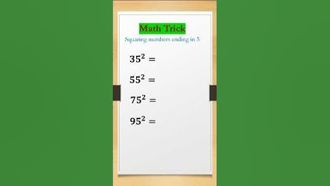 MATH TRICK! 🤯 Square Numbers Ending in 5 in SECONDS!  #MathTrick #MentalMath #VedicMath #MathHacks
