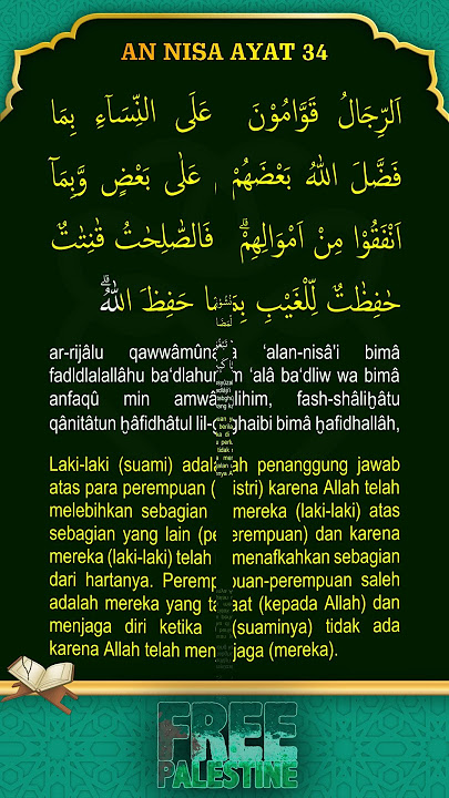 An Nisa ayat 34 #quranreading