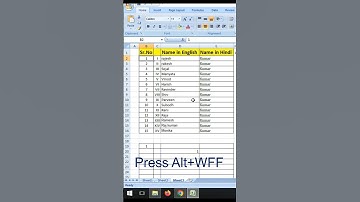 How to Freeze column in excel | How to Freeze top row in excel #excel #shorts #exceltips