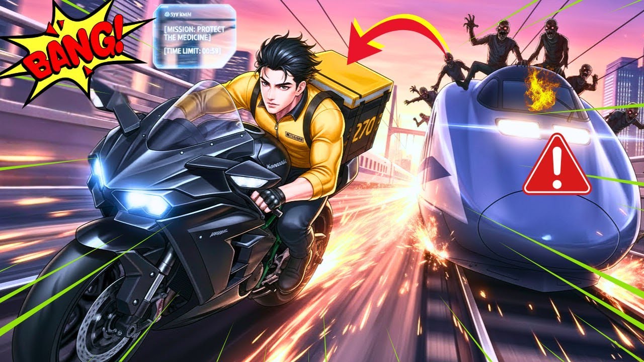 ENTREGADOR ativa SISTEMA DEUS das MOTOS, pilota KAWASAKI H2R no TT MAN | Manhwa Romântico