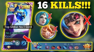 16 KILLS, 20 ASSISTS! | TOP 1 GLOBAL GORD (MYTHICAL GLORY) -GORD MLBB🔥 #gordmlbb #gordgameplay