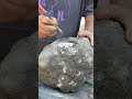 Hand Cracking a Huge Geode with common tools