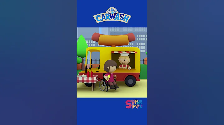 Mustard mess! Can Harvey handle it? #carlscarwash #cartoonforkids #shorts