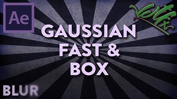 After Effects Tutorial : Blurs: The Difference Between Gaussian, Fast, & Box Blur