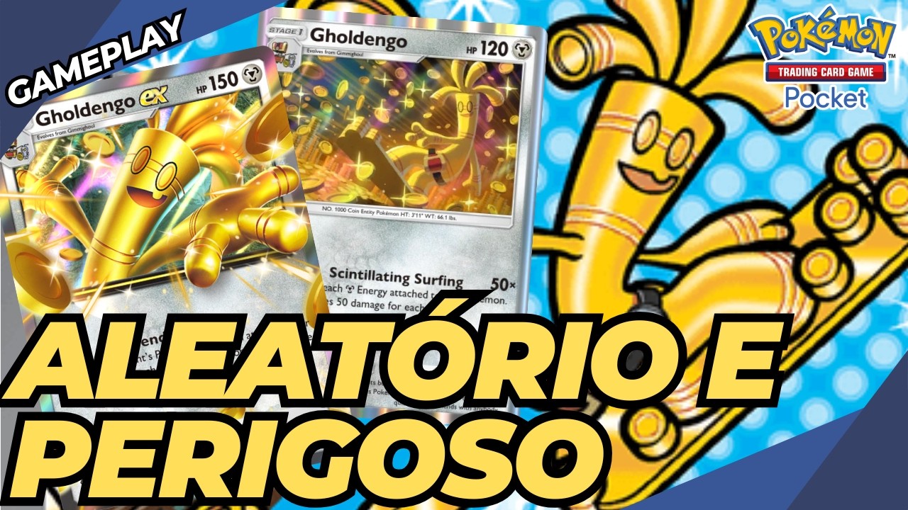 O baralho de Gholdengo me SURPREENDEU divertido demais | Gameplay Pokémon TCG Pocket