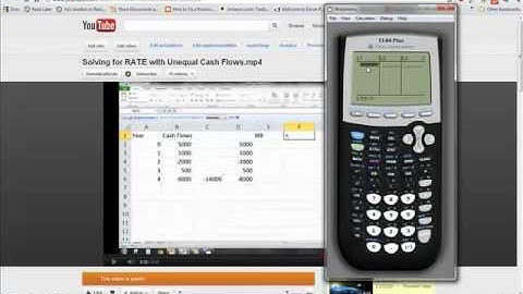 Solving for Rate with Unequal Cash Flows TI 83 and TI84