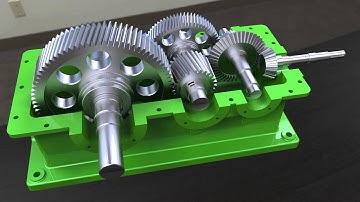 Gearbox simulated in Dynamics for SpaceClaim by Algoryx