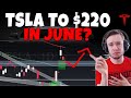 Tesla stock  tsla to 220 in june