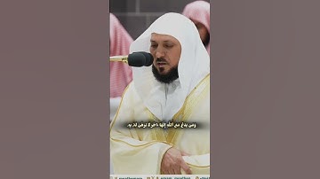 تلاوة عذبة لسورة المؤمنون من صلاة العشاء اليوم ماشاء الله على خشوع شيخنا ماهر🤍🤍🥹