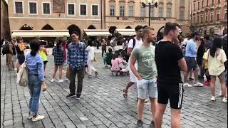 Live street performance, Prague