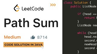 Path Sum | Code Solution in Java | LeetCode