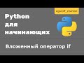 16 Вложенный оператор if Python