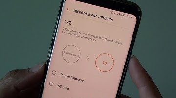 Samsung Galaxy S8: How to Export Contacts to SD Card