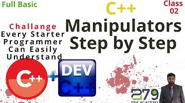 Manipulators in C++ Step by Step in Urdu/Hindi (endl,setprecision,setw) in detail