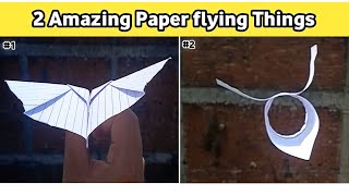 Two Amazing  Paper Flying Object Out Of Paper l DIY l Create Stuff