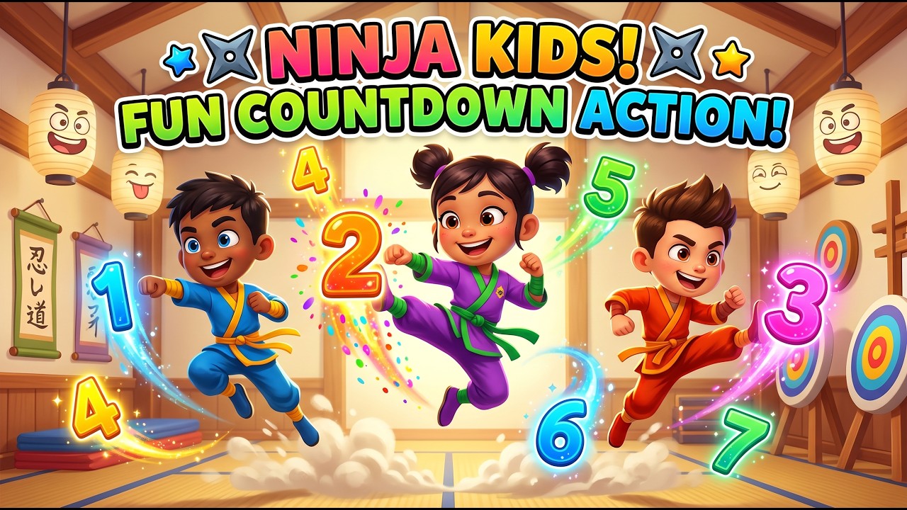 Number Ninjas 🥷🔢 Fun Math Adventure for Kids Biuda Kids - YouTube