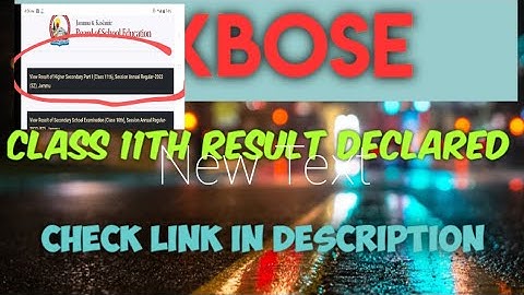 JKBOSE CLASS 11TH RESULT DECLARED 👌#results #declare
