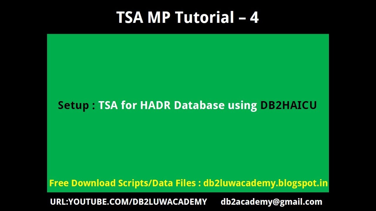 Tsa Tutorial Part 4 - Setup Tsa For Hadr Db Using Db2Haicu