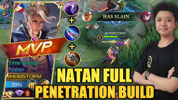 TOP GLOBAL NATAN FULL PENETRATION BUILD 2022 | MYTHIC RANK GAMEPLAY | KIMSTORM | NATAN MLBB 2022