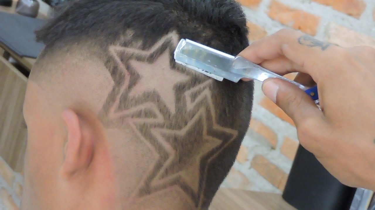 corte de cabelo masculino com estrela