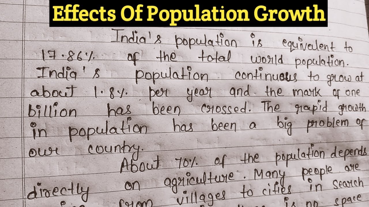 essay on population growth and its effect