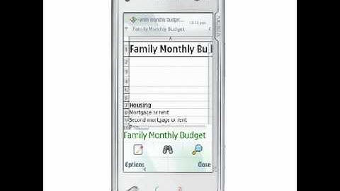 Viewing Spreadsheets S60