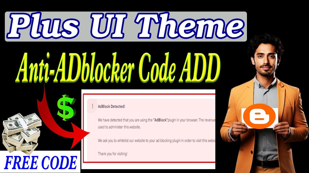 Website AntiAdblocker in Median Plus Ui Blogger Theme How to Add