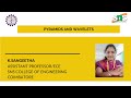Pyramids and Wavelets |K.Sangeetha | SNS Institutions