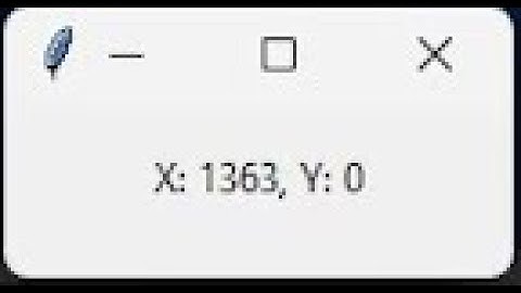 Python application to view the coordinates of mouse cursor