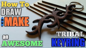 How To Make A Wooden Keyring ! Simple Scroll Saw Woodworking Project  For Beginners