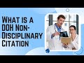 Ordinarily, the Florida Department of Health will offer a nondisciplinary citation in lieu of any major punishment for minor offenses such as not having the right number of continuing education units, or for something else as minor and for which major discipline is not required.