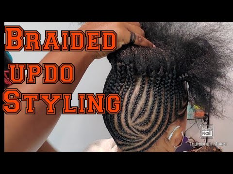 18 Stylish Cornrow Updo Hairstyles - The Glossychic | Cornrow updo  hairstyles, Black hair updo hairstyles, Braided hairstyles updo