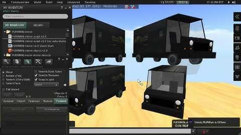 "FURWARE mirror" - Second Life object mirroring script demo