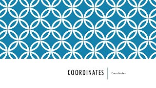 Level 3 - Coordinates