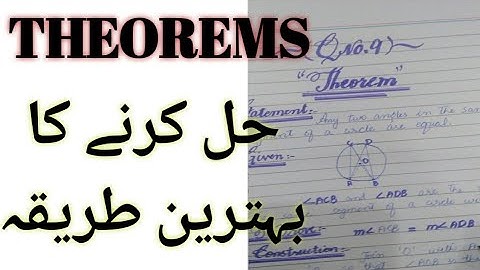 9th 10th Theorems...best way to solve