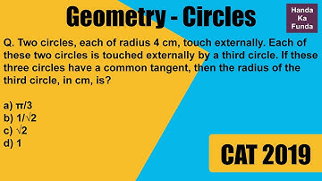 Quantitative Aptitude – Geometry – Circles – Two circles, each of radius 4 cm