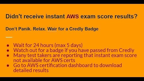 No result after taking an AWS cert - AWS Practitioner, Associate, Professional, Developer, Security