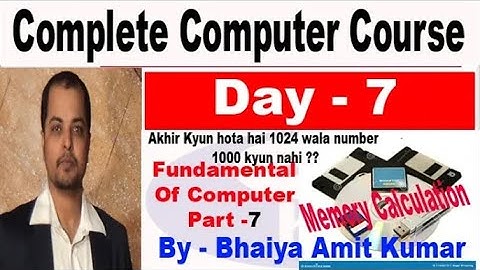 Computer Class Day #7 - कंप्यूटर चलाना सीखें - Basic Computer Course in Hindi #Memory #calculation