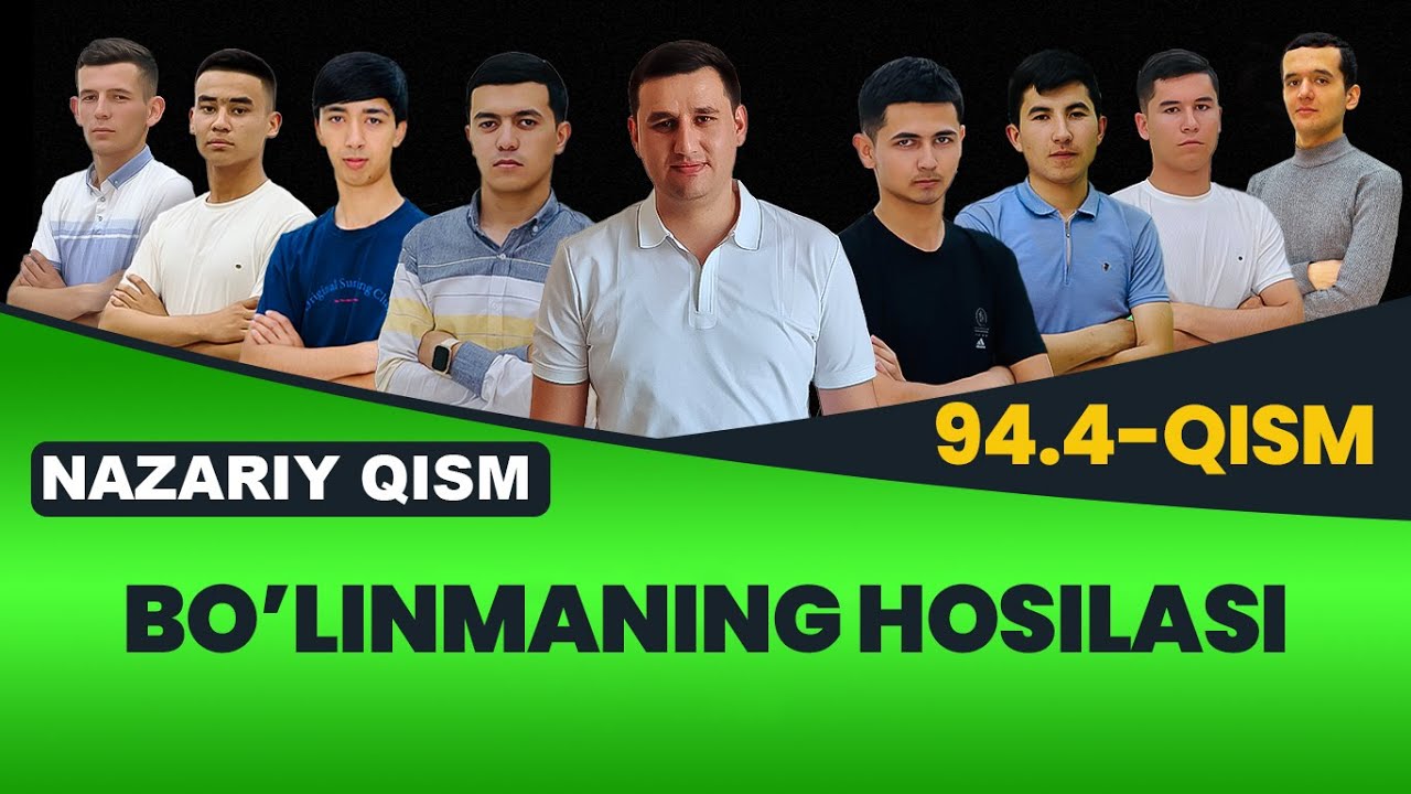 94.4 Bo’linmaning hosilasi
