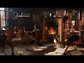 Victorian office asmr ambience  rain  fireplace sounds paper  book sounds writing sounds