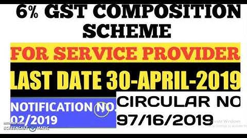 6% GST SCHEME क्या है ? 6% GST SCHEME CLARIFICATION, GST COMPOSITION SCHEME FOR SERVICES