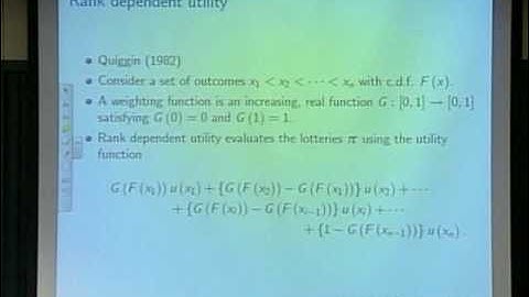 Decision Making Under Uncertainty