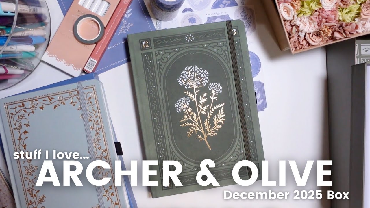 Unboxing the December Archer and Olive 2025 Subscription Box | Journals, Stickers, & More!
