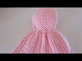 capita para niña tejida a crochet o ganchillo - paso a paso - tejido fácil