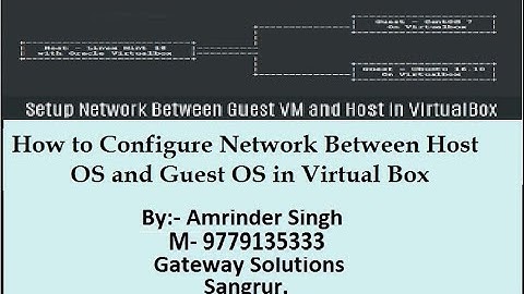 How to Configure Network Between Host OS and Guest OS in Virtual Box