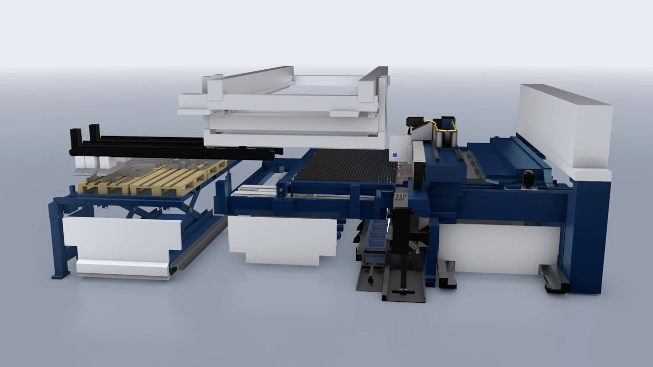TRUMPF Laser cutting: TruLaser Center 7030 - SortMaster Speed - YouTube