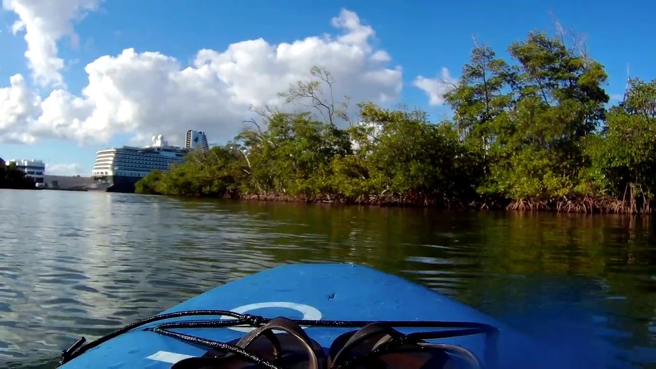 Dania Beach Kayaking Paddleboarding on Whiskey Creek, near Ft